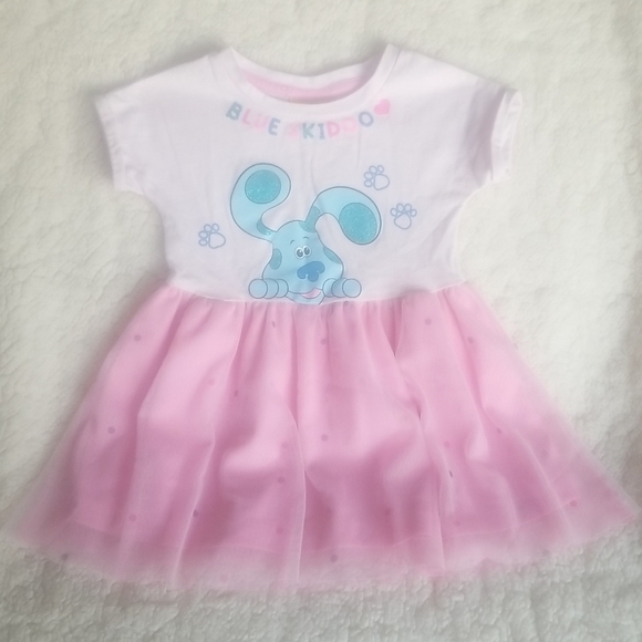 Blue's Clues Toddler Girls Pink Tulle Short Sleeve Dress SZ 2T - Picture 3 of 10